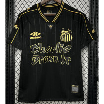 2024-25 Santos FC Black Commemorative Edition Fans Soccer Jersey