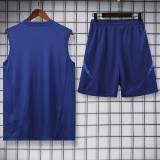 2024-25 Italy Royal blue Tank top and shorts suit