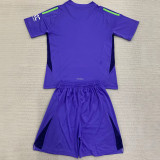 2024-25 Man Utd Purple Goalkeeper Kids Soccer Jersey