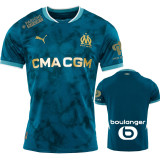 2024-25 Marseille Away Fans Soccer Jersey (Print all Sponsor)