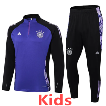 2024-25 Germany Purple Kids Half Pull Tracksuit (童装)(半拉链)