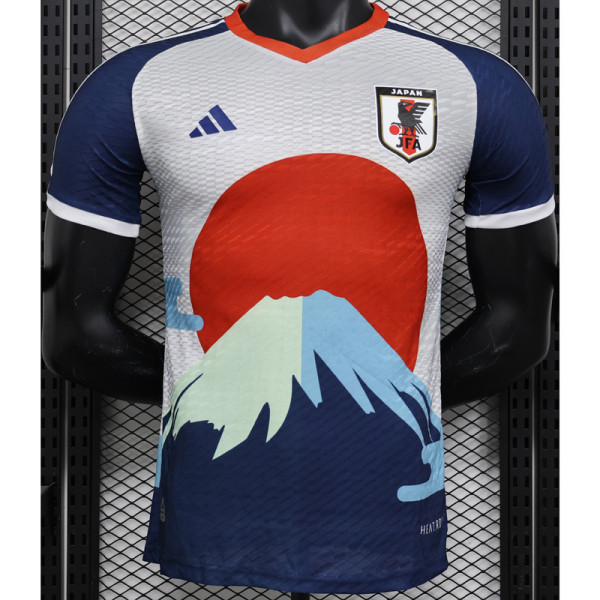 2024-25 Japan White Blue Special Edition Player Version Soccer Jersey *红太阳