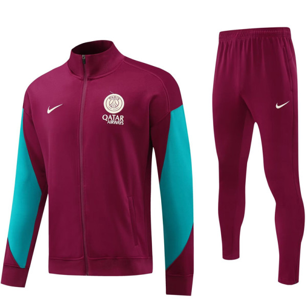 2024-25 PSG Dark red Jacket Tracksuit