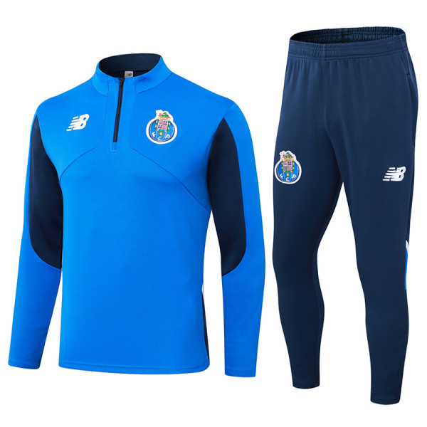 2024-25 Porto Fancy blue Half Pull Tracksuit (半拉链)