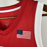 2024 Olympic Game USA EDWARDS # 5 Red Basketball Jersey