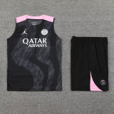 2024-25 PSG Black Tank top and shorts suit