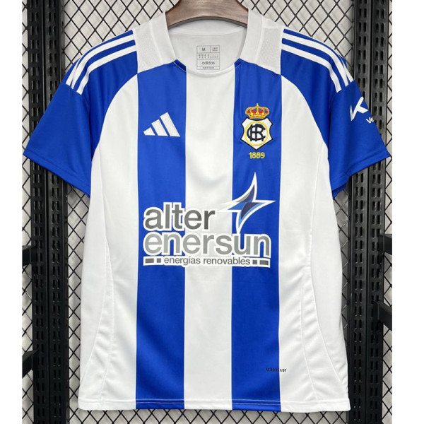 2024-25 Recreativo de Huelva Home Fans Soccer Jersey *韦尔瓦