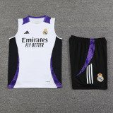 2024-25 RMA White Tank top and shorts suit