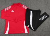 2024 AD Red Half Pull Tracksuit (半拉链)