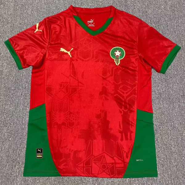 2024-25 Morocco Red Fans Soccer Jersey