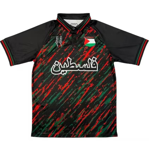 2024-25 Palestina FC Black Red Green Polo Short Sleeve *油漆