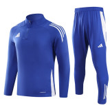 2024 AD Blue Half Pull Tracksuit (半拉链)