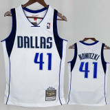 2010-2011 Dallas Mavericks NOWITZKI #41 White Retro Top Quality Hot Pressing NBA Jersey