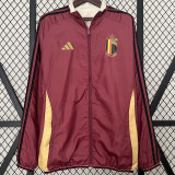 2024-25 Belgium Red & Khaki Double Sided Windbreaker (双面风衣)