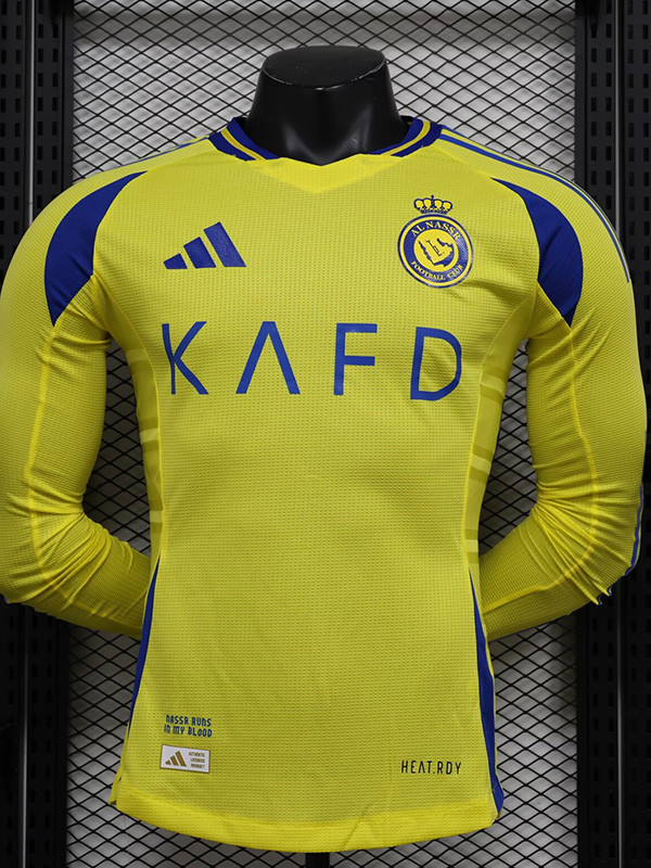 2024-25 AL-Nassr Home Long Sleeve Player Version Soccer Jersey (长袖球员)