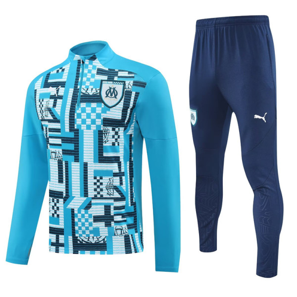 2024-25 Marseille Light blue Half Pull Tracksuit (半拉链)(新标)