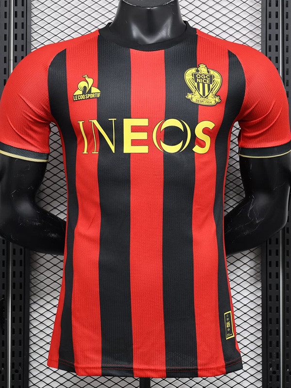 2024-25 OGC Nice Home Player Version Soccer Jersey