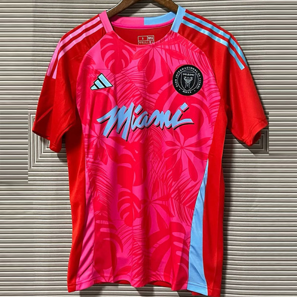 2024-25 Inter Miami Red Special Edition Fans Soccer Jersey *红树叶