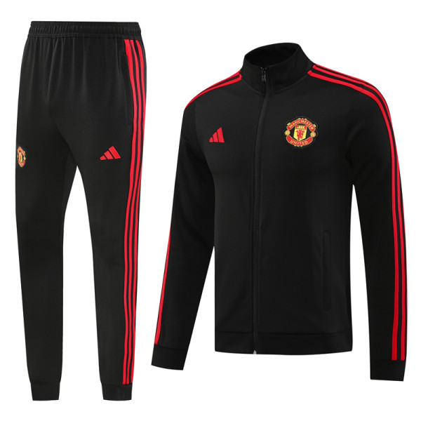 2024-25 Man Utd Black Jacket Tracksuit #01