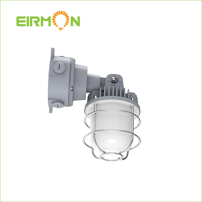 LED Vapor Tight Jelly Jar,（10PCS/Pack）110LM/W, Power Tunab1e 10W-15W-20W-30W, 4000K, Ceiling Mount Fixture,Outdoor, ETL Listed, Clear Glass Jar, Metallic Finish