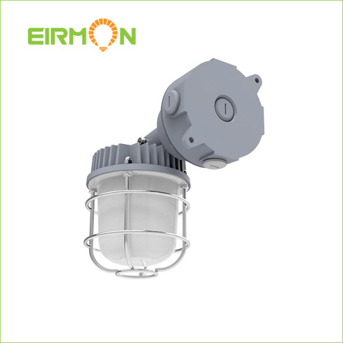 LED Vapor Tight Jelly Jar, （12PCS/Pack）110LM/W, Power Tunable10W-15W-20W-30W, 4000K, Ceiling Mount Fixture,Outdoor, ETL Listed, Clear Glass Jar, Metallic Finish