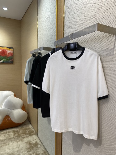 M*iumiu Men Women T-shirt Top Quality