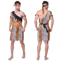 Halloween Leopard wild man Primitive Cosplay Outfits Performance Costume