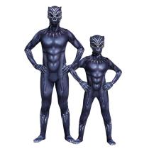 Halloween Black Panther Kids Men Cosplay Costume Zentai Bodysuit
