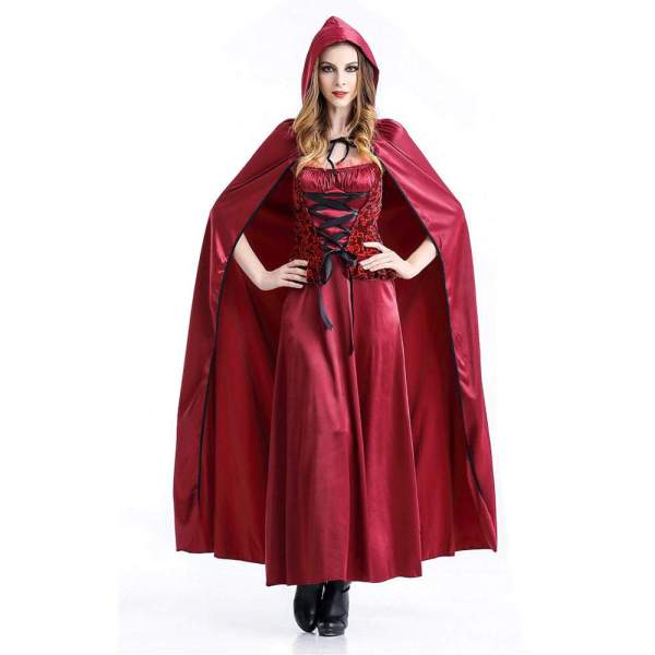Women Halloween Little Red Riding Hood Cosplay Costume Fancy Dress Up