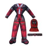 Deadpool Cosplay Costume Jumpsuit Deluxe Boys Halloween Party Fancy Dress Outfit for Kids