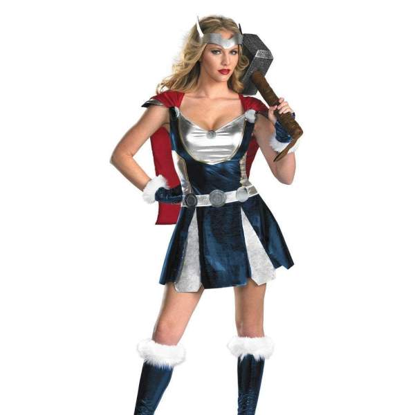 Thor Women Dress Sexy Lady Halloween Party Cosplay Costume
