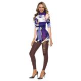 Textured Digital Printing Jumpsuit Slim Fit Sports Jumpsuit Women
