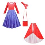 Turning Red Mei Costume Dresses Halloween Party Performance Dress and Cape Outfit Suits for Girls
