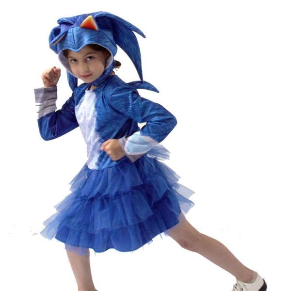 Deluxe Sonic The Hedgehog Children's Day Sonic cosplay costume dresses