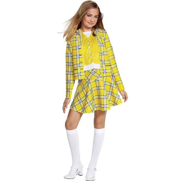 Clueless Girl Cosplay Costume School Uniform Suit Fancy Dress Halloween Cher Horowitz Outfit