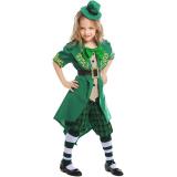 Irish Fairy Costumes for Girls St. Patrick's Day Culture and Arts Show Dress Halloween Cosplay