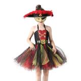 Halloween sequin mesh girl's cosplay pirate costume