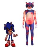 Sonic The Hedgehog Cosplay Costumes Cartoon Jumpsuit Romper Dress Up Stage Outfits for Kids