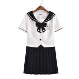 Panda Embroidery Lolita JK Uniform Sailor Cosplay Costume for Girl