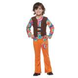 Hippie Boy Costumes Child Clothes Halloween Party Performance Dress Up Outfits for Kids