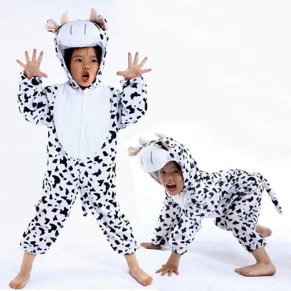Halloween Child Cow Kids Animal Kigurumi Onesie Costume