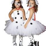 Kids Girls Dalmatian Costume Tutu Dress Set Halloween Animals Dress up