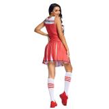 Schoolgirl Ladies Cheerleader Costume Uniform Party Dress Halloween Outfit Skirt Suit Dress Up For Women