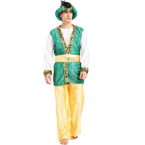 Ancient Roman Arabian Prince Outfits Halloween Cosplay Costume for Men