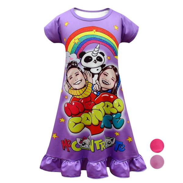 Me Contro Te Nightgown Little Girls Cartoon Print Pajamas Dress
