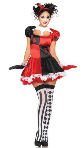 Halloween Clown Quinn Dress Performance Cosplay Costume