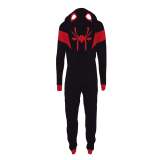 Spider Halloween Cosplay Costume One Piece Hooded Jumpsuit For Men