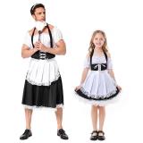 Black and white butler sling uniform butler for child or adult