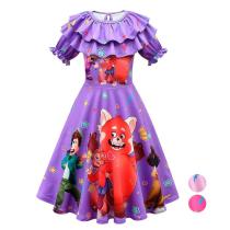 Turning Red Cosplay Costume Dresses 4pcs Halloween Party Princess Outfit Skirt Suits Dress Up For Girls