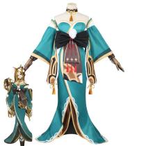Game Genshin Impact Miss Hina Cosplay Costume Outfits Halloween Carnival Suit for Women